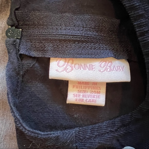 Vintage Bonnie Baby Frog Dress Set Size 24M Plaid Bow Preppy Mock Turtleneck - Picture 15 of 16